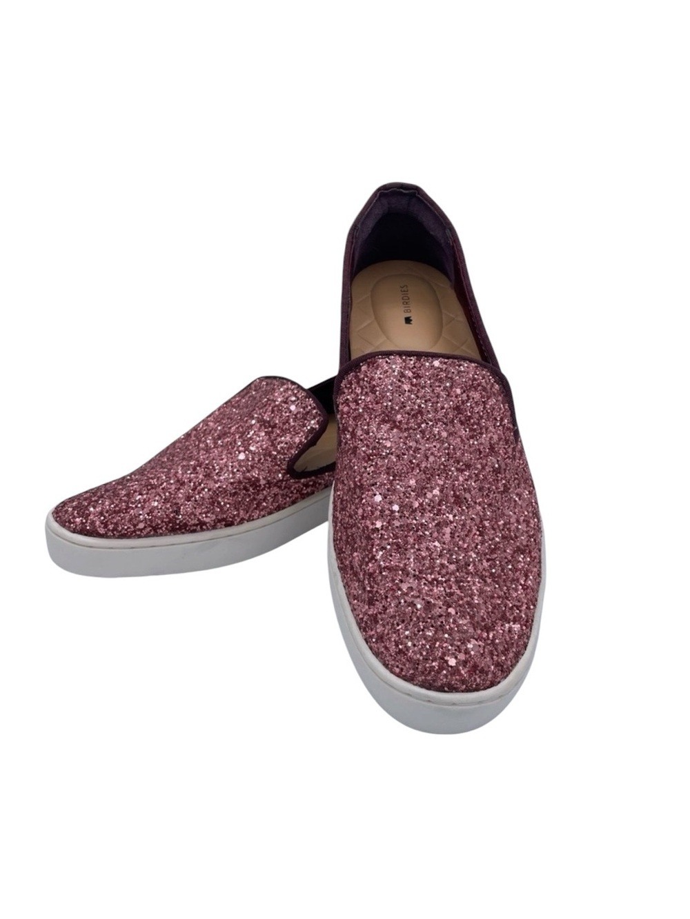 Birdies The Swift Glitter Sneakers 7 1/2 Rose/Pink
